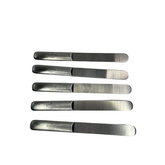 Heineken Skimmer Beer Modern Metal Set Of 5 Stainlessteel Skimmers - Picture 8 of 8